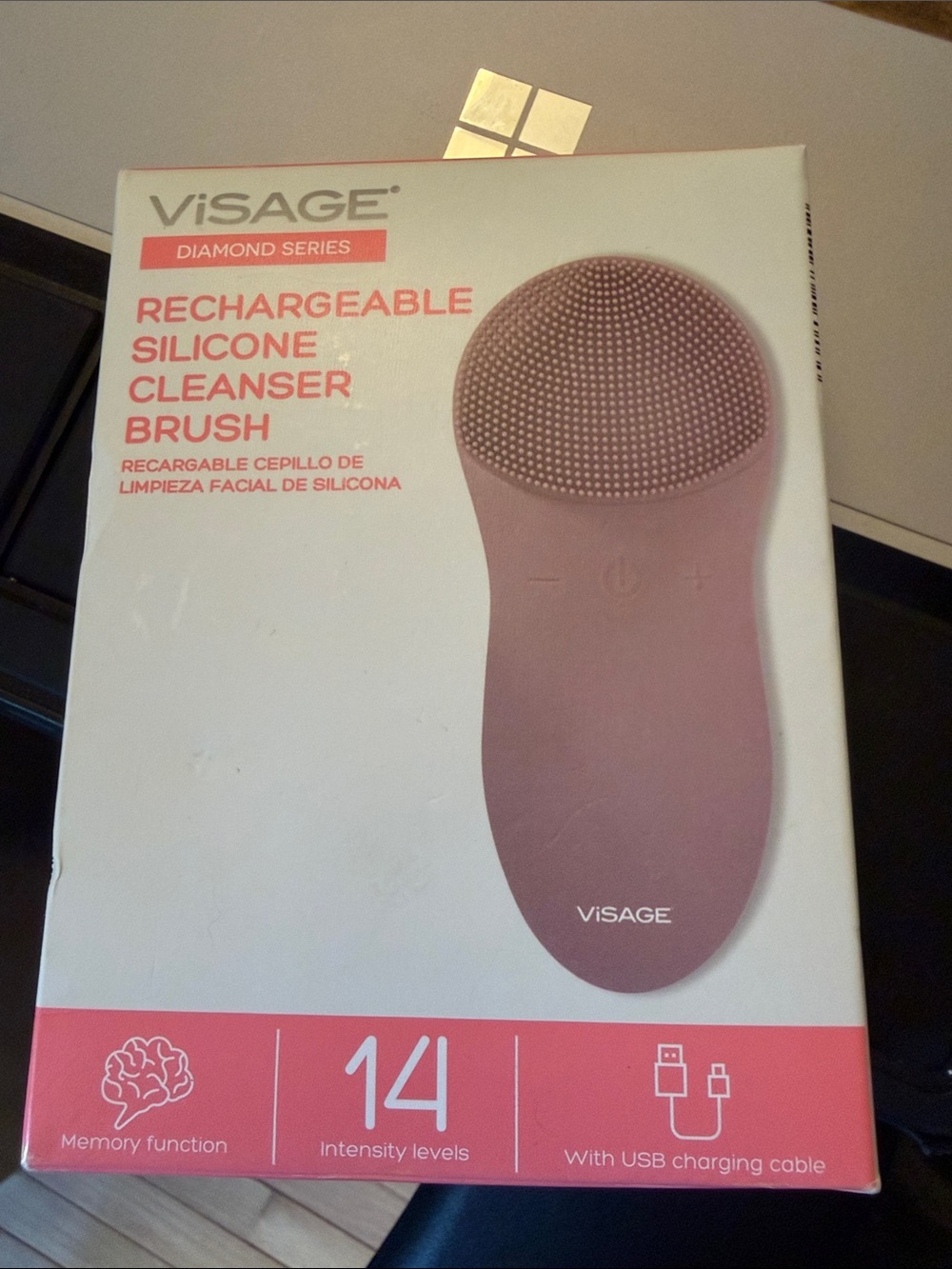 Sage Rechargeable Silicone Cleanser Brush - Dusty Rose